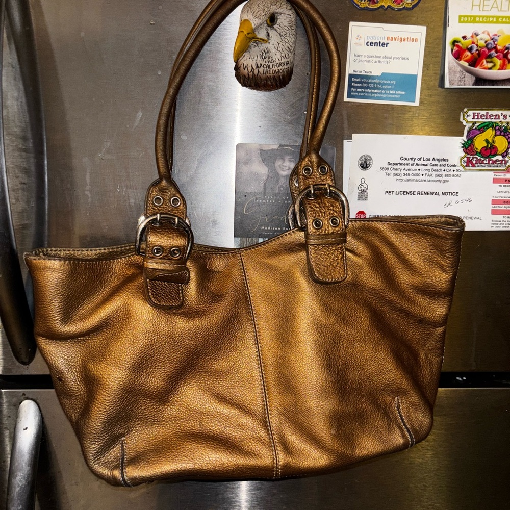 Elegant Brown Leather Tote Bag